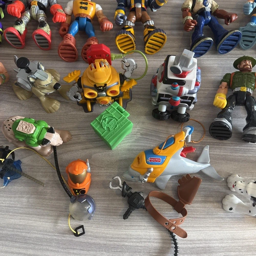 Fisher Price Rescue Hero's Figures Animals Accessories Huge Vintage Lot
